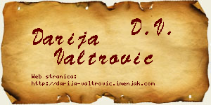 Darija Valtrović vizit kartica